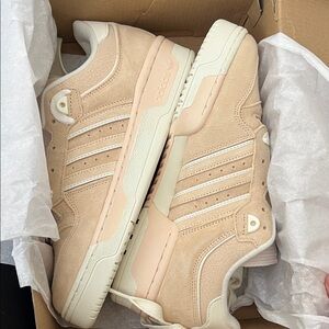 Adidas Light Tan Sneakers with Cream Accents